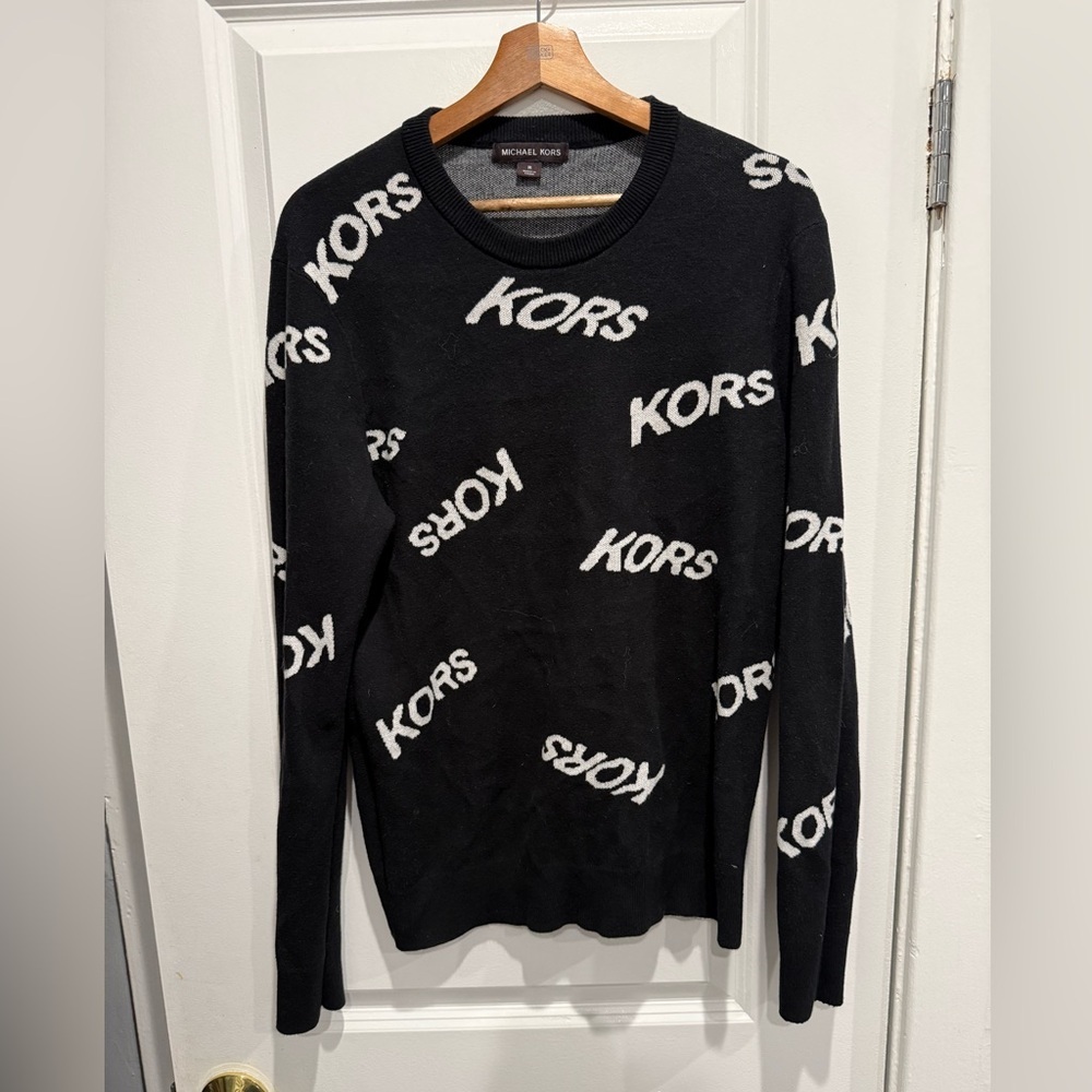 Michael Kors Black Sweater with White Logo